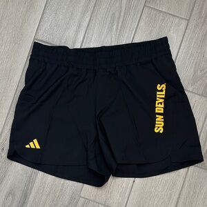 adidas Black and Yellow Athletic Shorts